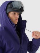 Kurtka narciarska męska z kapturem, ocieplana, granatowa, 4F