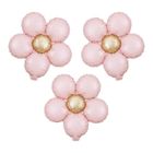 Kwiat, balon foliowy, różowy, 45 cm, 3 szt.