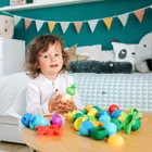 Lalaboom, Kulko-klocki sensoryczne, zestaw, 48 elementów