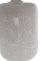 Lampa ceramiczna, beżowa z białym wzorem, 25-40 cm