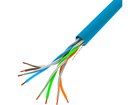 Lanberg, kabel LAN UTP, 100MB/S 305M DRUT CCA, niebieski