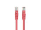 Lanberg, patchcord, kat. 5e, UTP, 0.25m, czerwony, 10 szt.