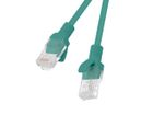 Lanberg, patchcord, kat. 5e, UTP, 0.25m, zielony, 10 szt.