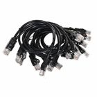 Lanberg, patchcord, kat. 5e, UTP, 0.5m, czarny, 10 szt.