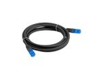 Lanberg, patchcord, S/FTP, kat. 6A, 2m, czarny