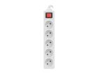Lanberg, przedłużacz, 1,5 m, PS1-05E-0150-W