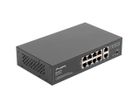 Lanberg, switch, POE+ RACK 10"/19" (8X 100MB/S POE+, 2X 1GB/S) RSFE-8P-2GE-120