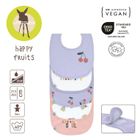 Lassig, Happy Fruits Cherry, zestaw śliniaków bawełnianych, 3m+, 5 szt.