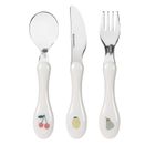 Lassig, Happy Fruits, zestaw sztućców ze stali nierdzewnej, 3 szt.