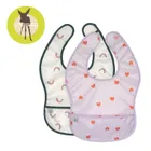 Lassig, Happy Rascals, zestaw śliniaków wodoodpornych, Heart Lavender, 6m+