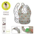 Lassig, Little Forest, zestaw śliniaków wodoodpornych, Lisek, 6m+, 2 szt.