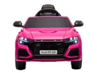 Lean Cars, Audi RS Q8, pojazd na akumulator, różowy