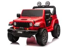 Lean Cars, Jeep Rubicon, pojazd na akumulator 4-4, DK-JWR556 4-200W 24V, czerwony