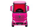 Lean Cars, Mercedes Actros, pojazd ciężarowy na akumulator, różowy
