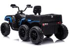 Lean Cars, Quad, pojazd na akumulator z przyczepką, 6 kół, JC606 24V 4-4, niebieski
