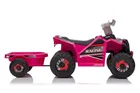Lean Cars, quad z przyczepą, pojazd na akumulator, różowy, XMX630T