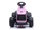 Lean Cars, traktor z przyczepą, pojazd na akumulator, TR1908T, różowy