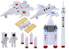 Lean Toys, astronauci rakiety, zestaw figurek kosmicznych, 11 elementów