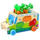 Lean Toys, auto edukacyjne, sorter kształtów, drewniany