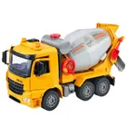 Lean Toys, betoniarka, pojazd budowlany, obrotowy bęben, żółta