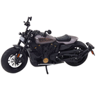Lean Toys, Chopper, motocykl, pojazd interaktywny, czarno-szary, 1:12