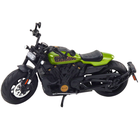 Lean Toys, Chopper, motocykl, pojazd interaktywny, czarno-zielony, 1:12