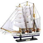 Lean Toys, Dekoracyjny Statek Żaglowiec Fregata, biały, 49-43 cm