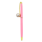 Lean Toys, długopis metalowy z perłą, automatyczny, niebieski, 1.0 mm, 1 szt.