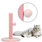 Lean Toys, drapak dla kota, słupek do drapania, różowy, 40-30 cm