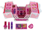 Lean Toys, duży kuferek z kosmetykami, różowy