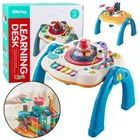 Lean Toys, edukacyjny stolik interaktywny, 2w1, niebieski