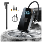 Lean Toys, elektryczny mini kompresor, przenośny, latarka, LED, 3 końcówki