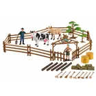 Lean Toys, farma, traktor z przyczepą i figurkami zwierząt, 45 elementów