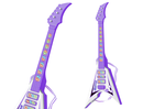 Lean Toys, gitara elektryczna, interaktywna, fioletowa
