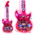 Lean Toys, gitara elektryczna, interaktywna, różowa, 29 cm