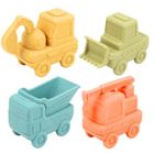 Lean Toys, gumowe pojazdy do rozłączania, zabawka do kąpieli, 4 szt.