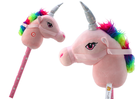 Lean Toys, Hobby Horse, jednorożec na kiju z dźwiękiem, różowy