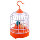 Lean Toys, interaktywna klatka z ptaszkami, pomarańczowa