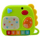 Lean Toys, interaktywne pianinko, dinozaur, zielony