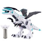 Lean Toys, interaktywny dinozaur robot, zdalnie sterowany, biały