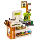 Lean Toys, kasa sklepowa z ladą i akcesoriami, interaktywna, 70 elementów