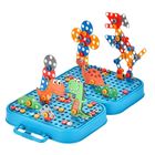 Lean Toys, klocki do skręcania z walizką, dinozaury, 228 elementów