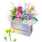 Lean Toys, klocki konstrukcyjne, Kompozycja w Pudełku Box Kwiatowy Fioletowy LED, 706elementów