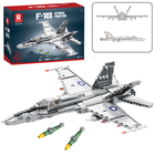 Lean Toys, klocki konstrukcyjne, myśliwiec F-16 Fighting, 1427 elementów