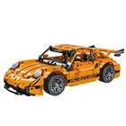 Lean Toys, klocki konstrukcyjne, Samochód GT Racing Pomarańczowy, 1:14, 1268 elementów