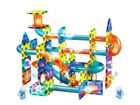 Lean Toys, klocki magnetyczne, tor kulkowy, świecący, 110 elementów