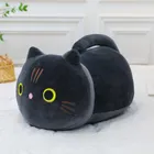 Lean Toys, kot z długim ogonem, maskotka, czarny, 40 cm