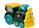 Lean Toys, lokomotywa kreskówkowa, pojazd do skręcania, zielona