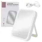 Lean Toys, lusterko podświetlane LED, białe, 90°