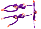 Lean Toys, małpka, maskotka interaktywna, fioletowa, 80 cm
